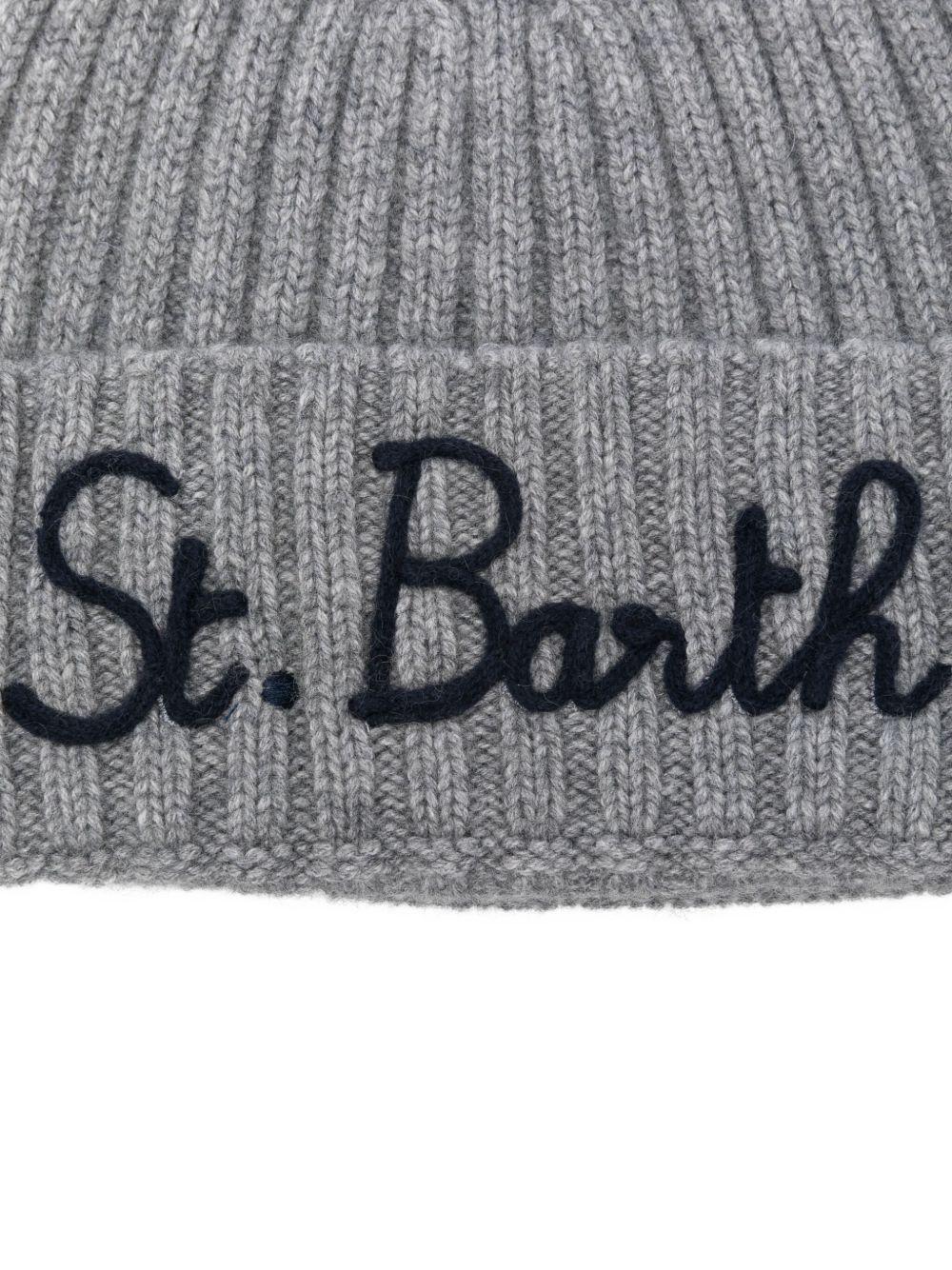 MC2 SAINT BARTH Cappello grigio Wengen con logo ricamato