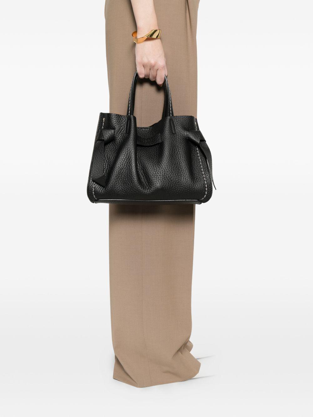 VISONA Borsa tote Vittoria in pelle nera