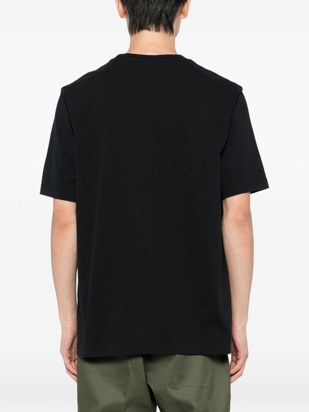 MAISON KITSUNE T-shirt in cotone nero con logo