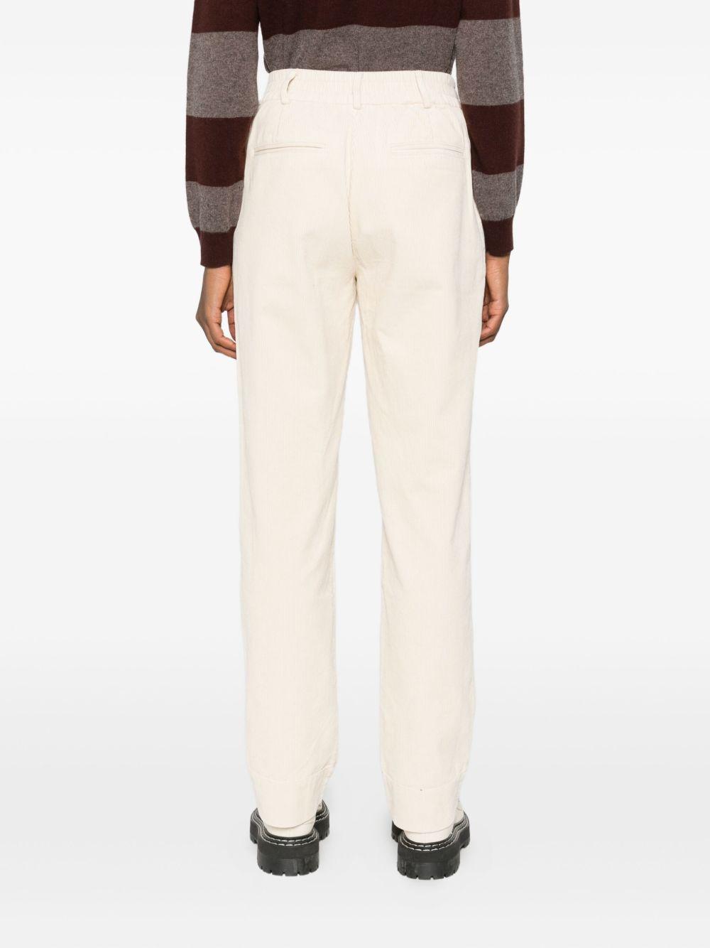 YERSE Pantaloni Sugar in cotone écru