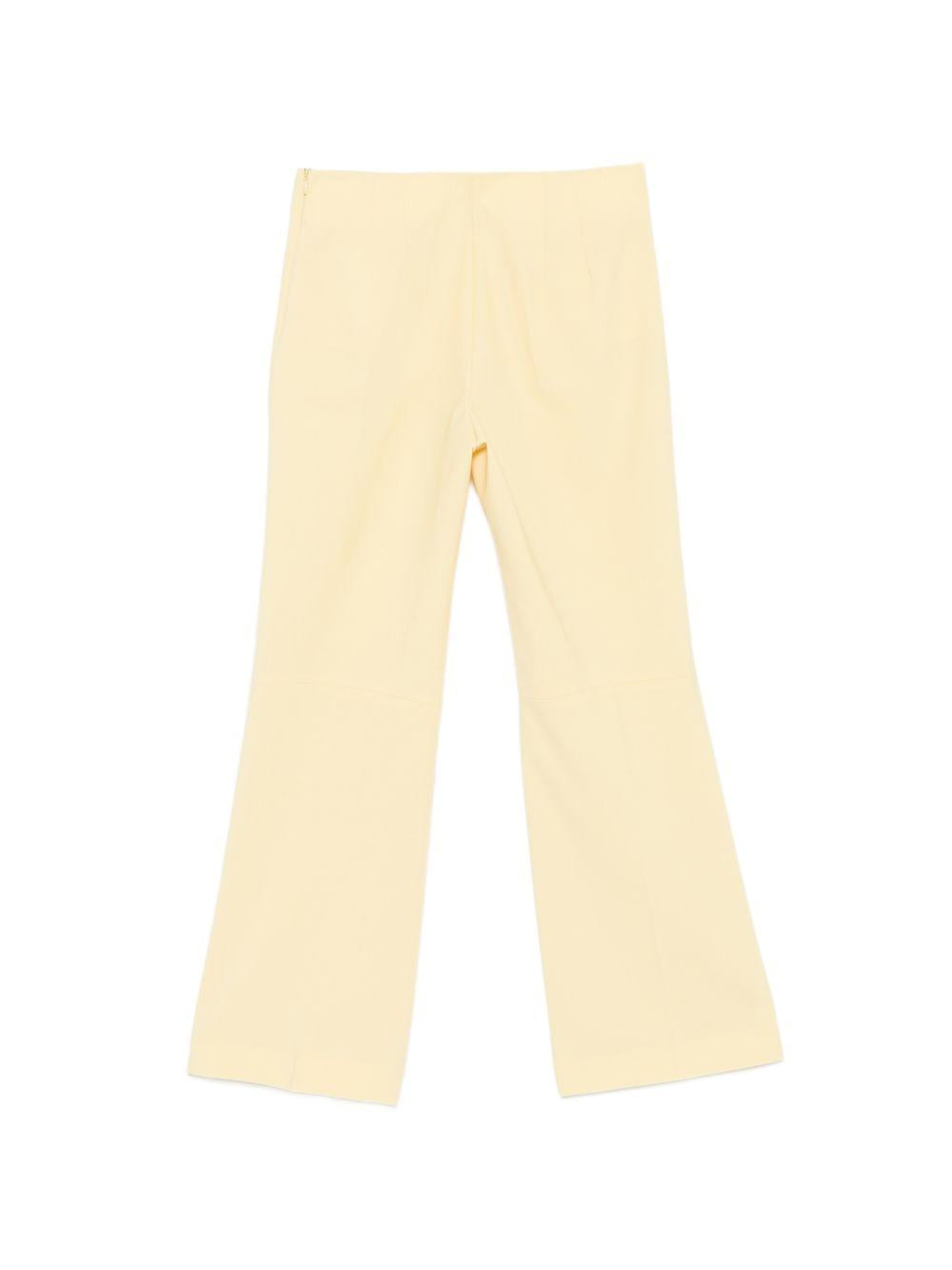 SEMICOUTURE Pantaloni Estefania gialli a zampa