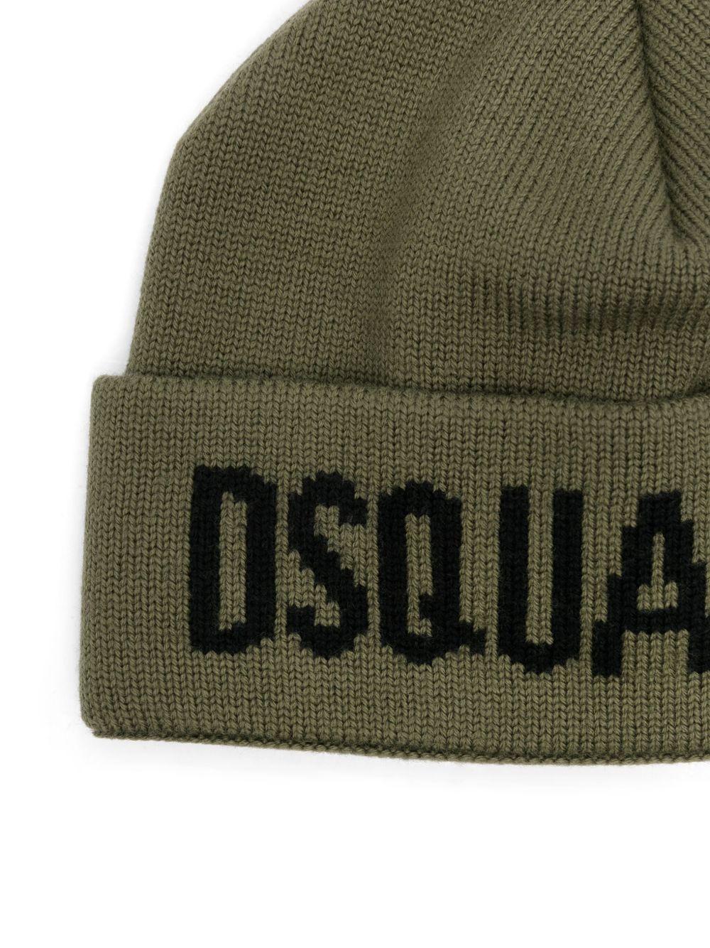 DSQUARED2 Cappello in lana verde militare