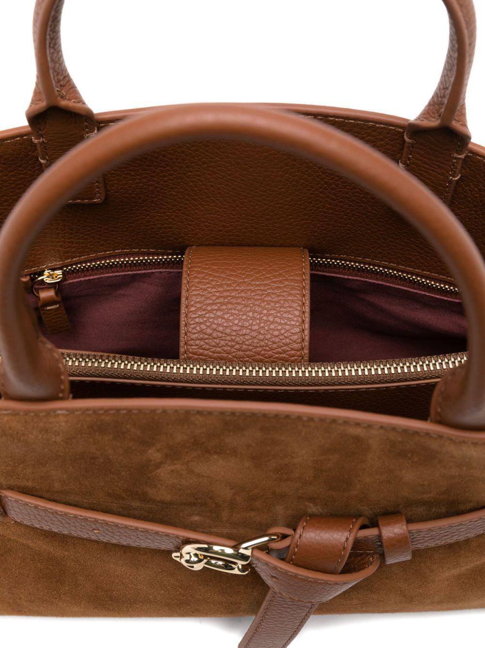 COCCINELLE Borsa 'Sabine' in suede marrone