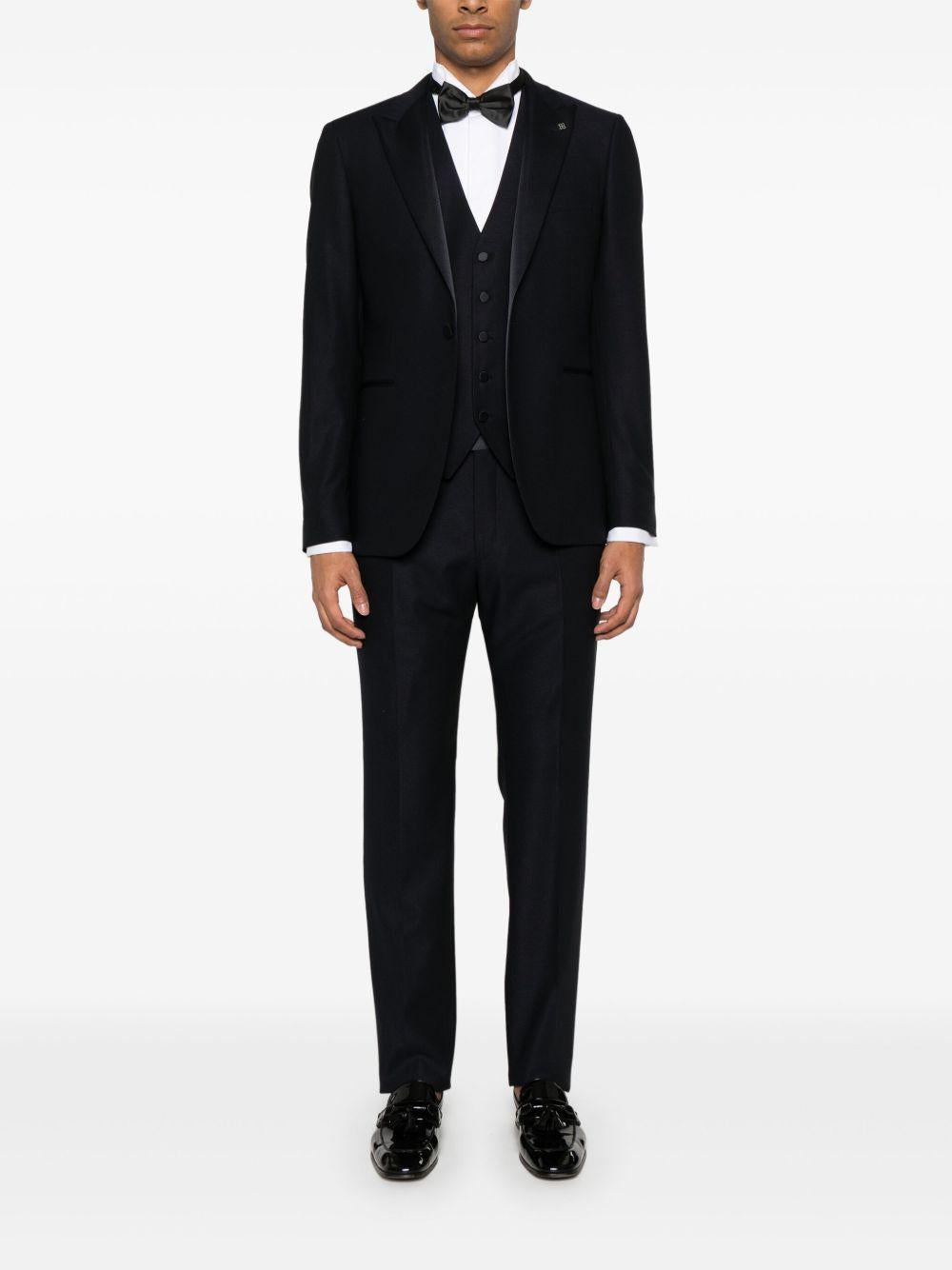 TAGLIATORE Completo nero con gilet giacca e pantaloni