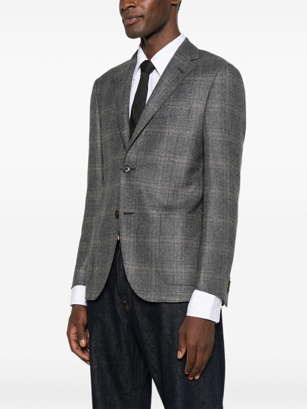 CORNELIANI Blazer grigio in lana vergine