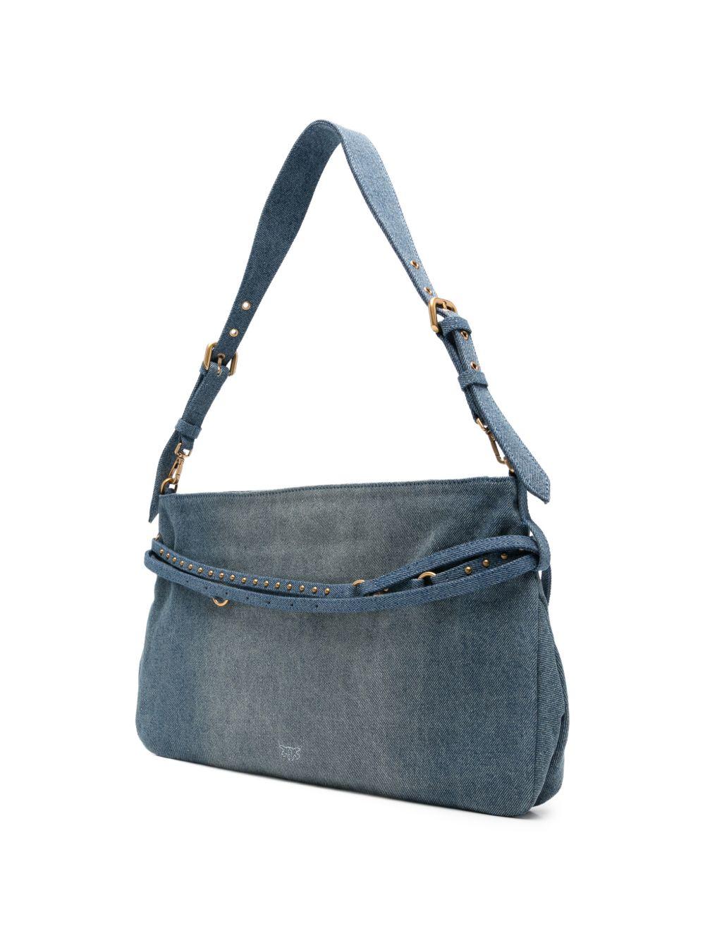 PINKO Borsa a spalla in denim blu
