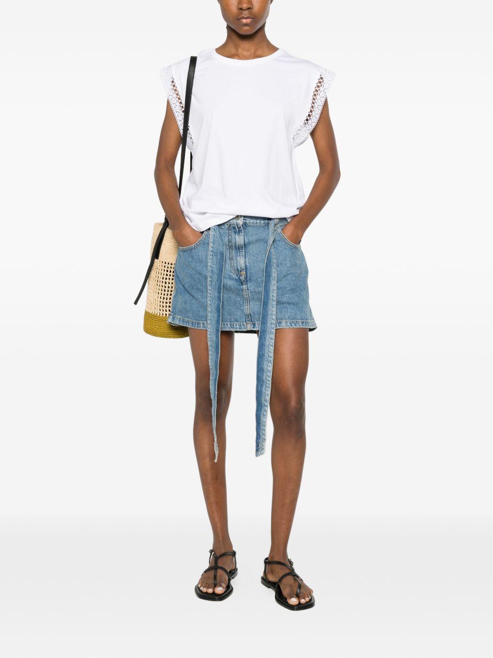 TWINSET T-shirt bianca a maniche corte