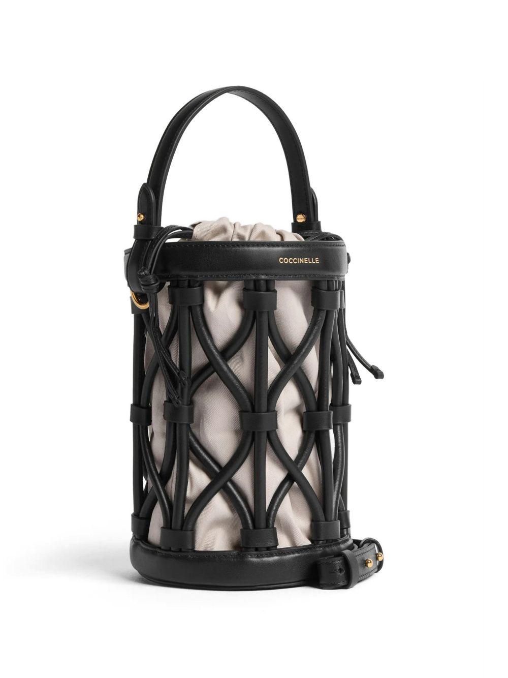 COCCINELLE Borsa a secchiello in pelle nera