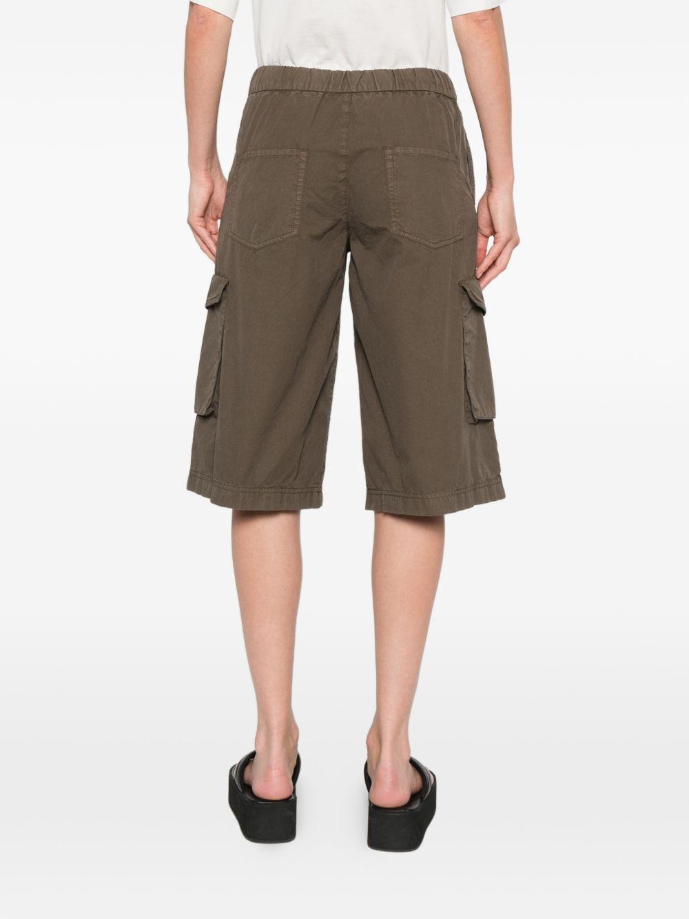 HERNO Bermuda in cotone verde con tasche