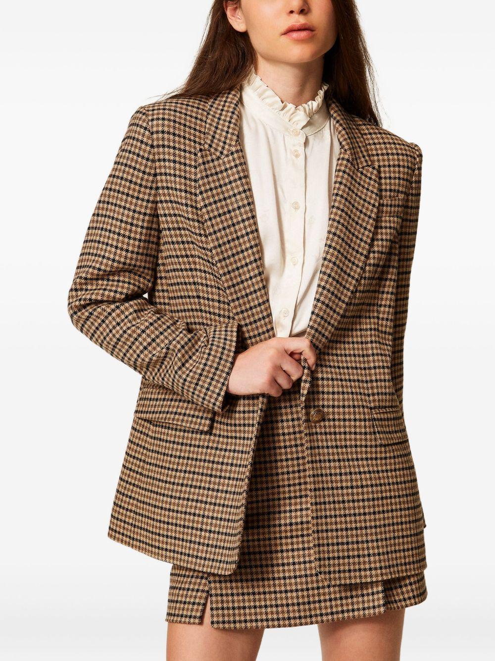 TWINSET Blazer monopetto a quadri