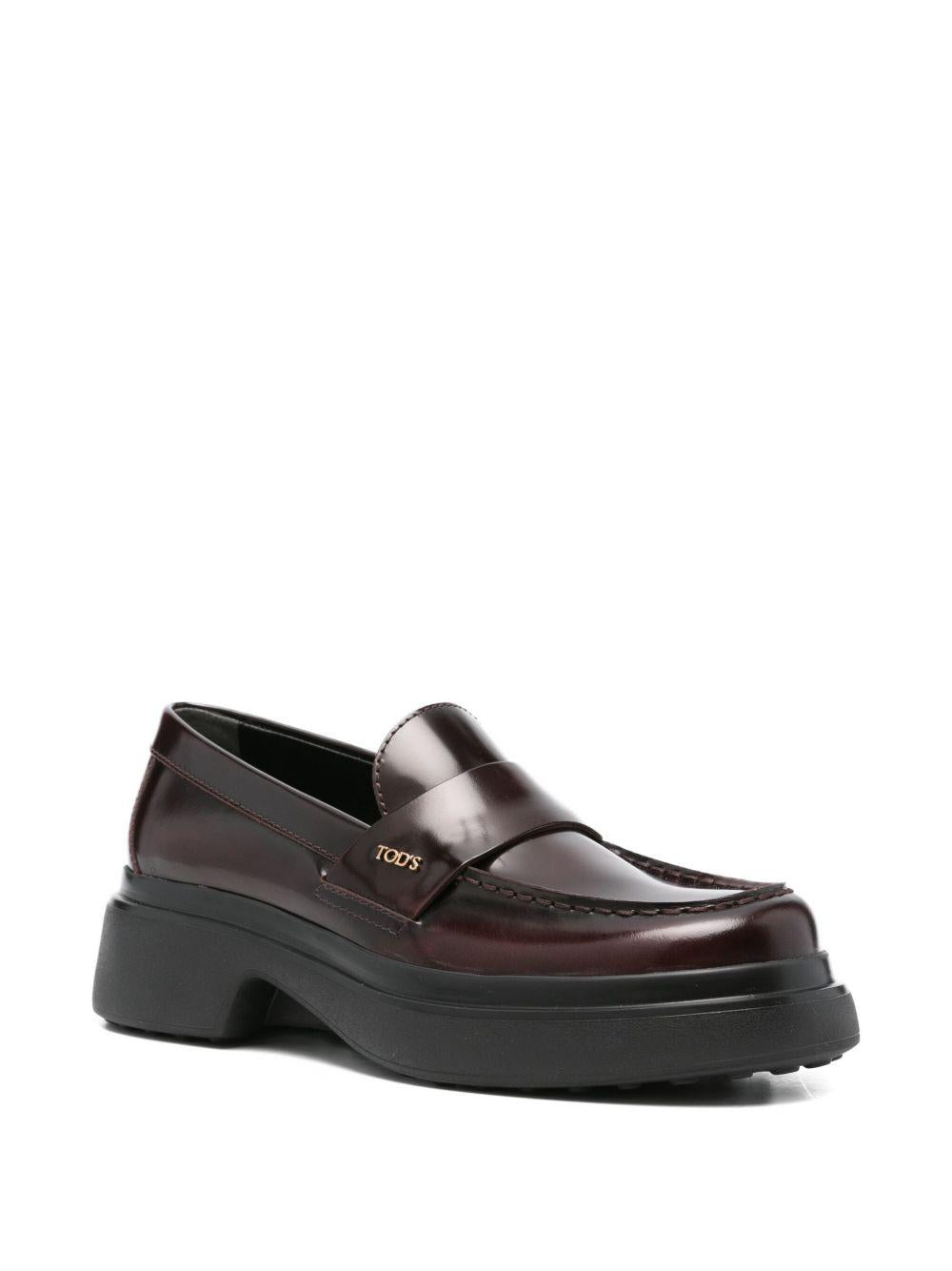 TODS Mocassini in pelle con plateau