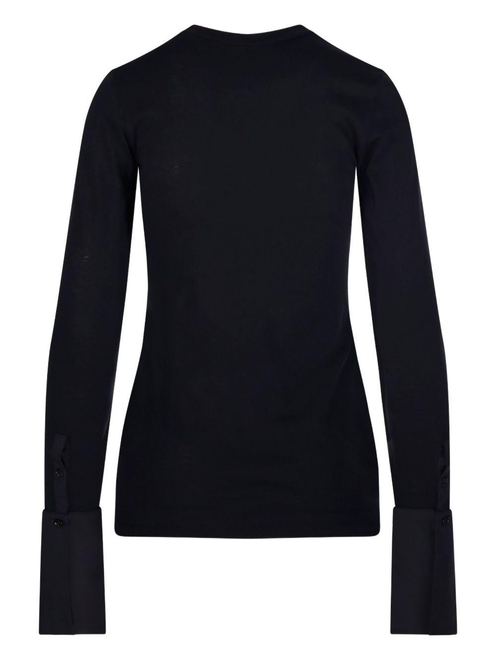 DARKPARK T-shirt 'Nora' in cotone nero con bottoni