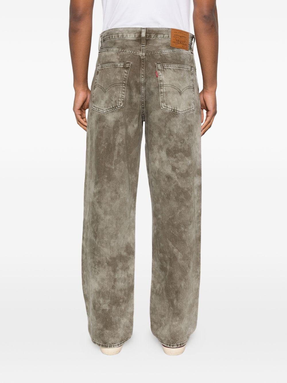 LEVIS Jeans 578 verde chiaro tie-dye a cinque tasche