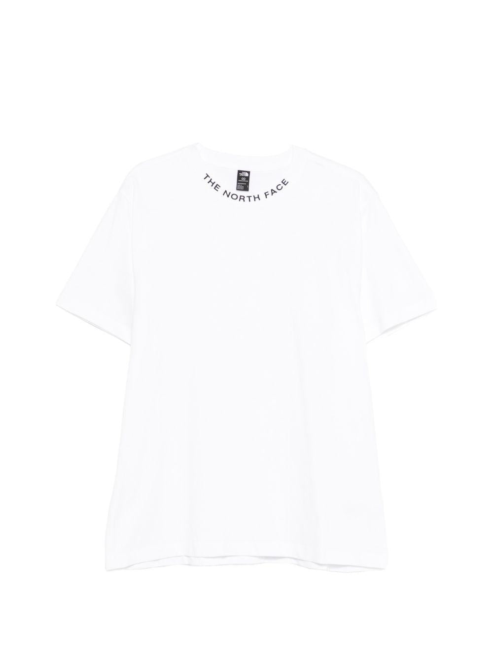 THE NORTH FACE T-shirt bianca in cotone con logo nero