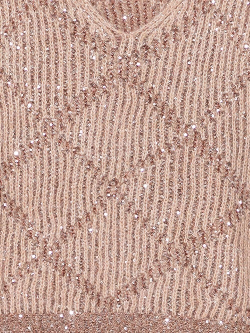 D EXTERIOR Gilet rosa con paillettes