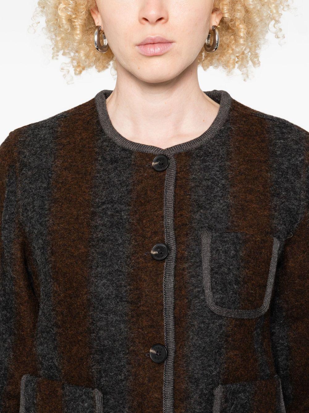 YERSE Giacca Graz con motivo a righe grigio e marrone