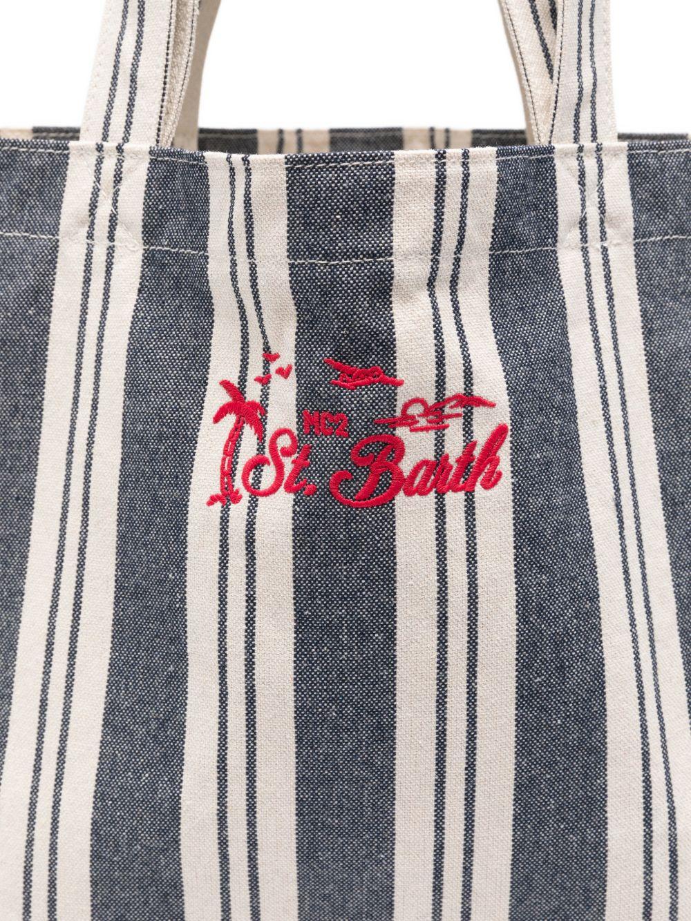 MC2 SAINT BARTH Borsa tote Essential Beach in cotone a righe