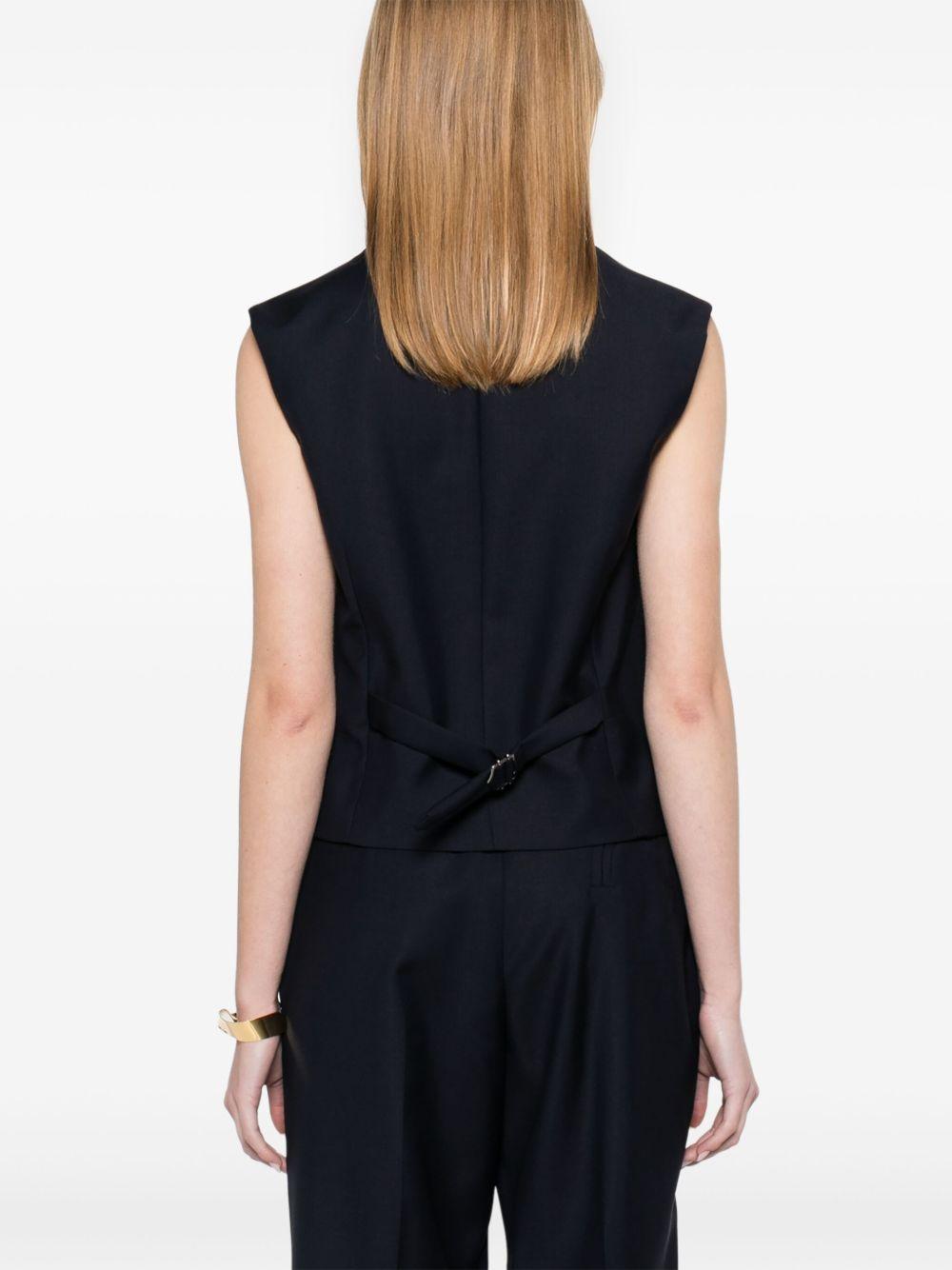 BLAZE Gilet sartoriale Feral First Class in lana e mohair blu