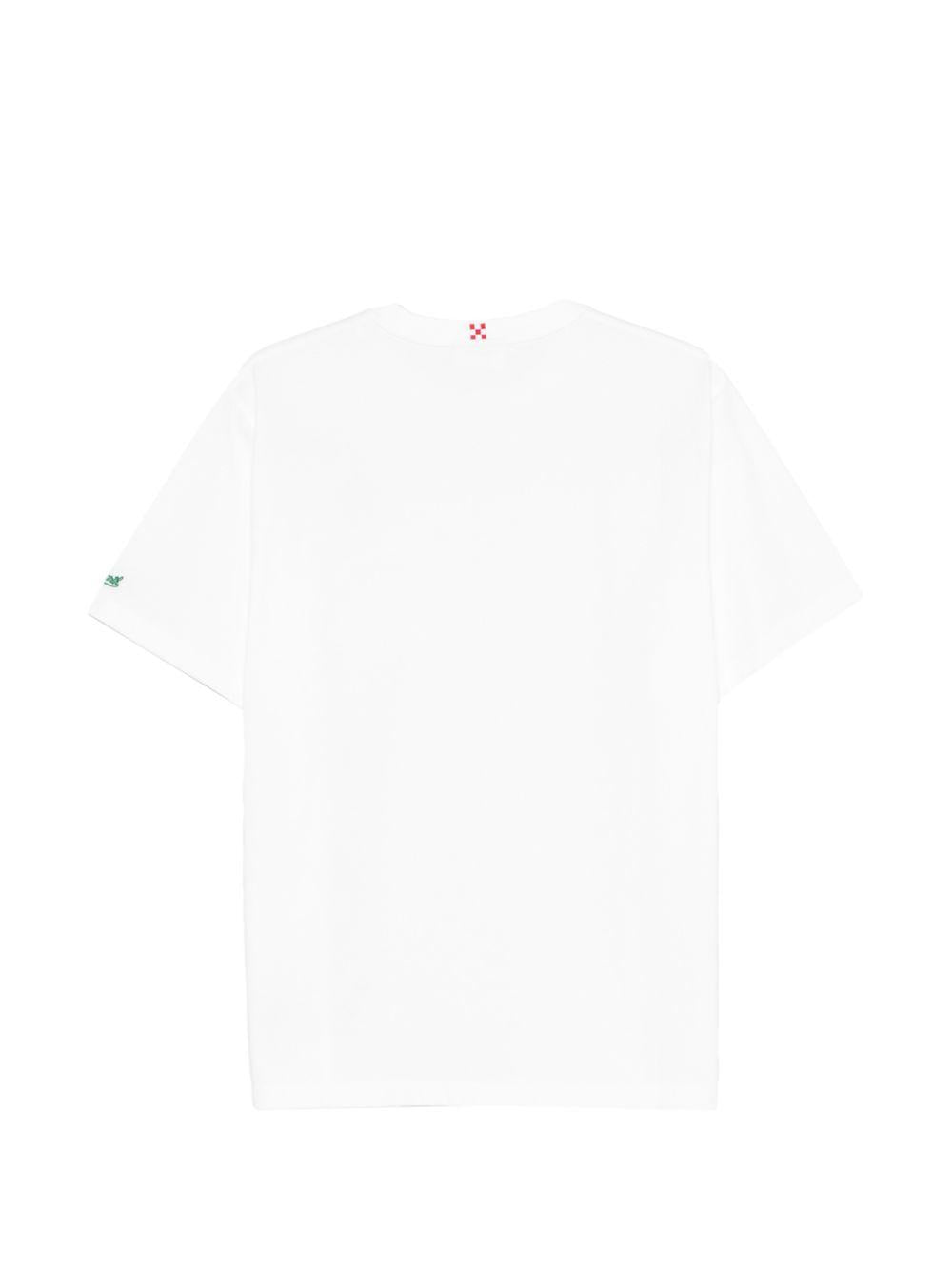 MC2 SAINT BARTH T-shirt Austin in cotone bianco con ricamo