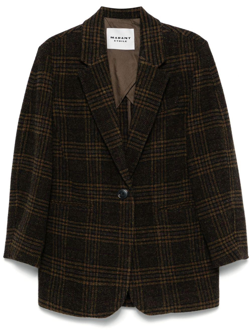 MARANT ETOILE Blazer check 'Gesina' in lana vergine