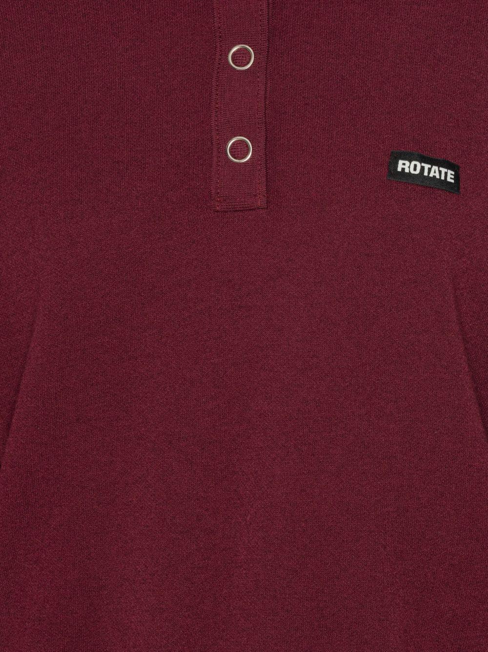 ROTATE Polo bordeaux con patch logo