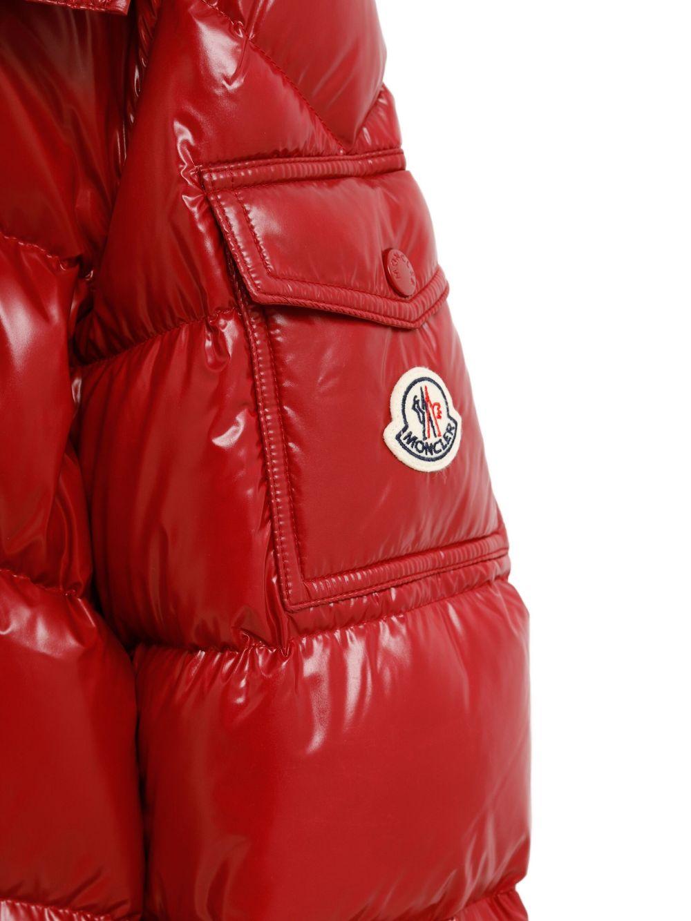 MONCLER Piumino 'Maire' con cappuccio rosso lucido