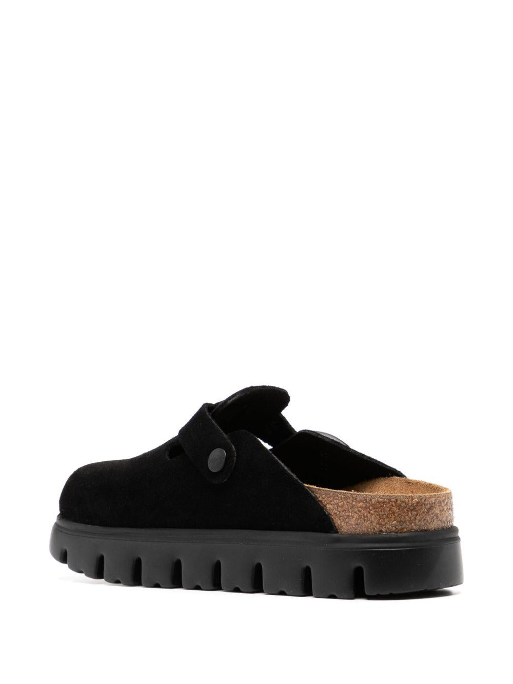 BIRKENSTOCK Sabot 'Boston Chunky' in pelle scamosciata nera
