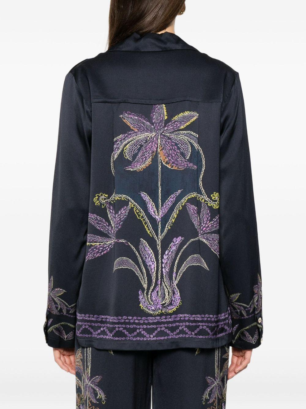 FORTE FORTE Camicia blu con stampa