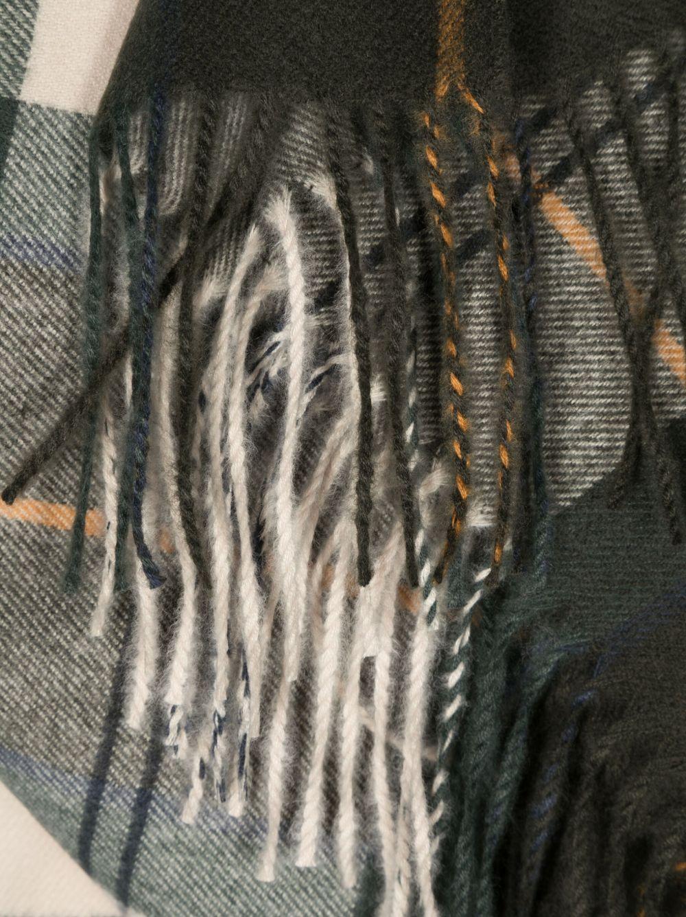 BARBOUR Sciarpa a quadri con frange