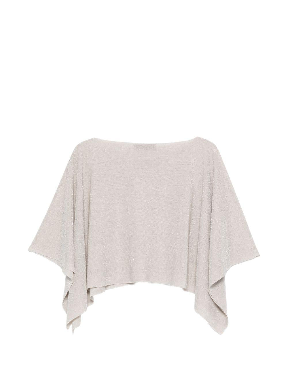 D EXTERIOR Mantella grigia con collo ampio