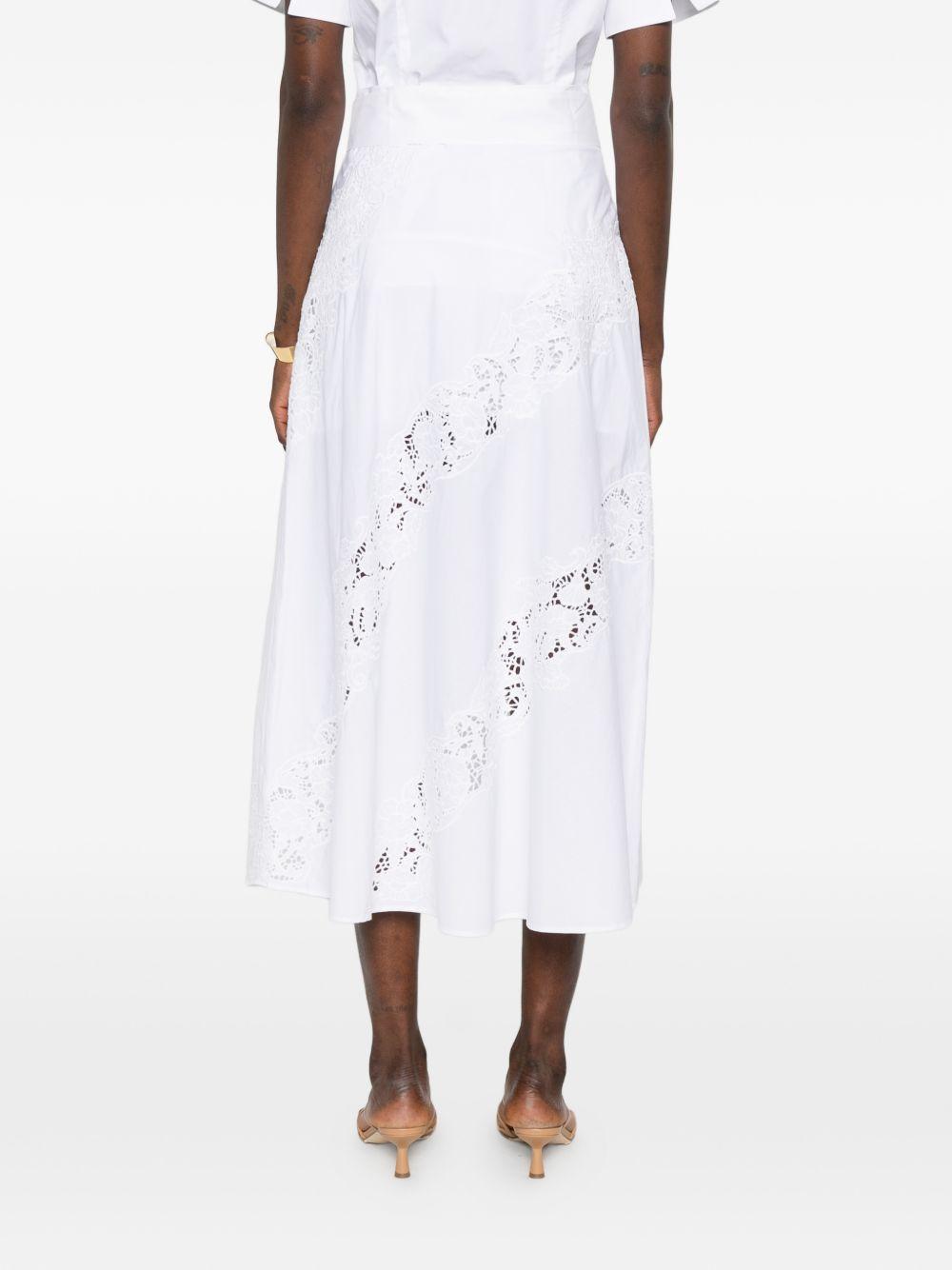 TWINSET Abito midi bianco con trine