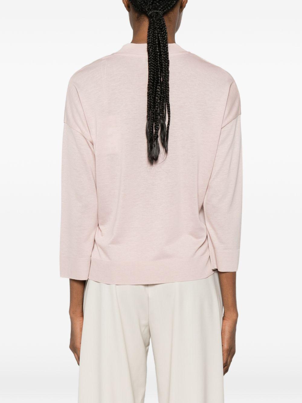 HERNO Maglia con scollo a V bianca