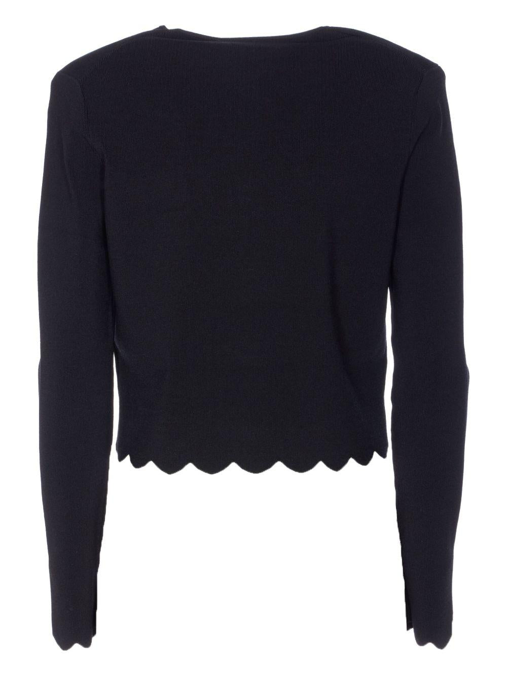 TWINSET Cardigan nero con bottoni dorati<BR/>