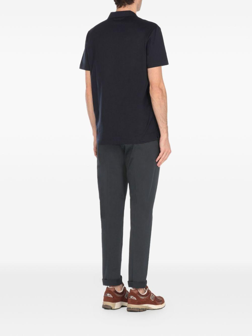 DONDUP Polo regular fit blu con logo D ricamato