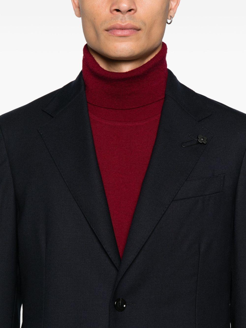 LARDINI Giacca di lana blu scuro