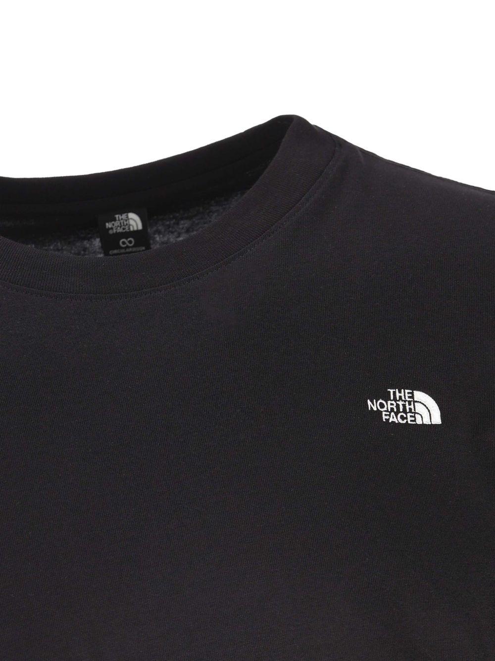 THE NORTH FACE T-shirt girocollo a maniche corte nera con logo bianco