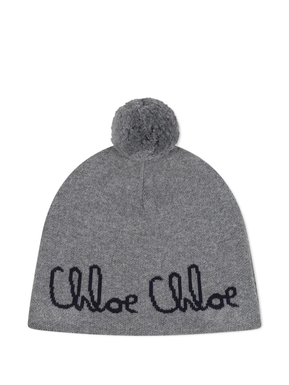 CHLOE Berretto con logo e pompon
