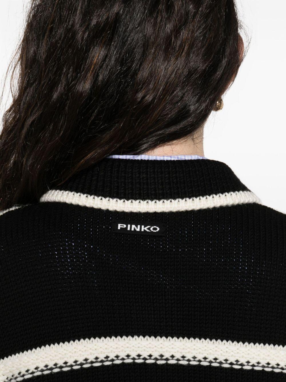 PINKO Cardigan 'Sulcis' nero con tasche
