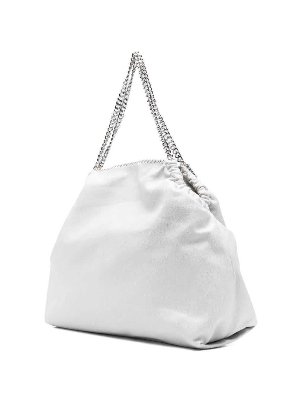 STELLA MCCARTNEY Borsa Falabella bianca con dettagli argento