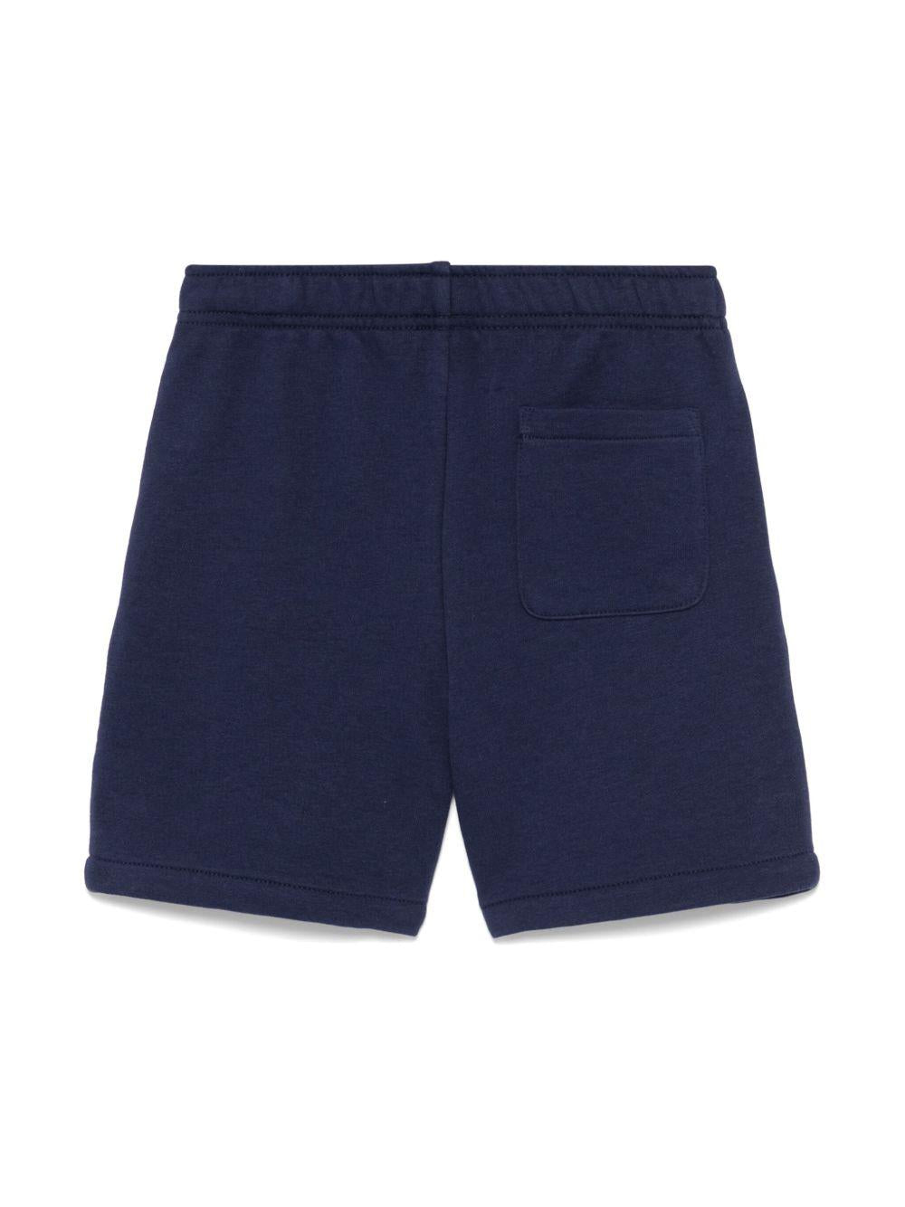 POLO RALPH LAUREN Pantaloncini sportivi blu con tasche e logo