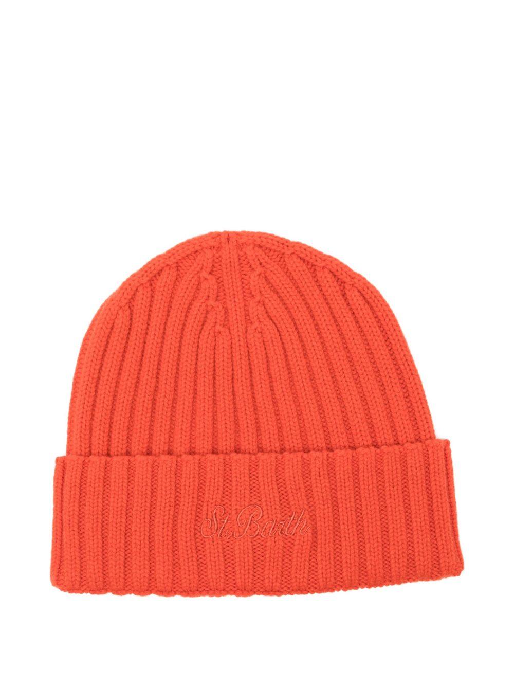 MC2 SAINT BARTH Cappello Wengen Wool arancione a coste