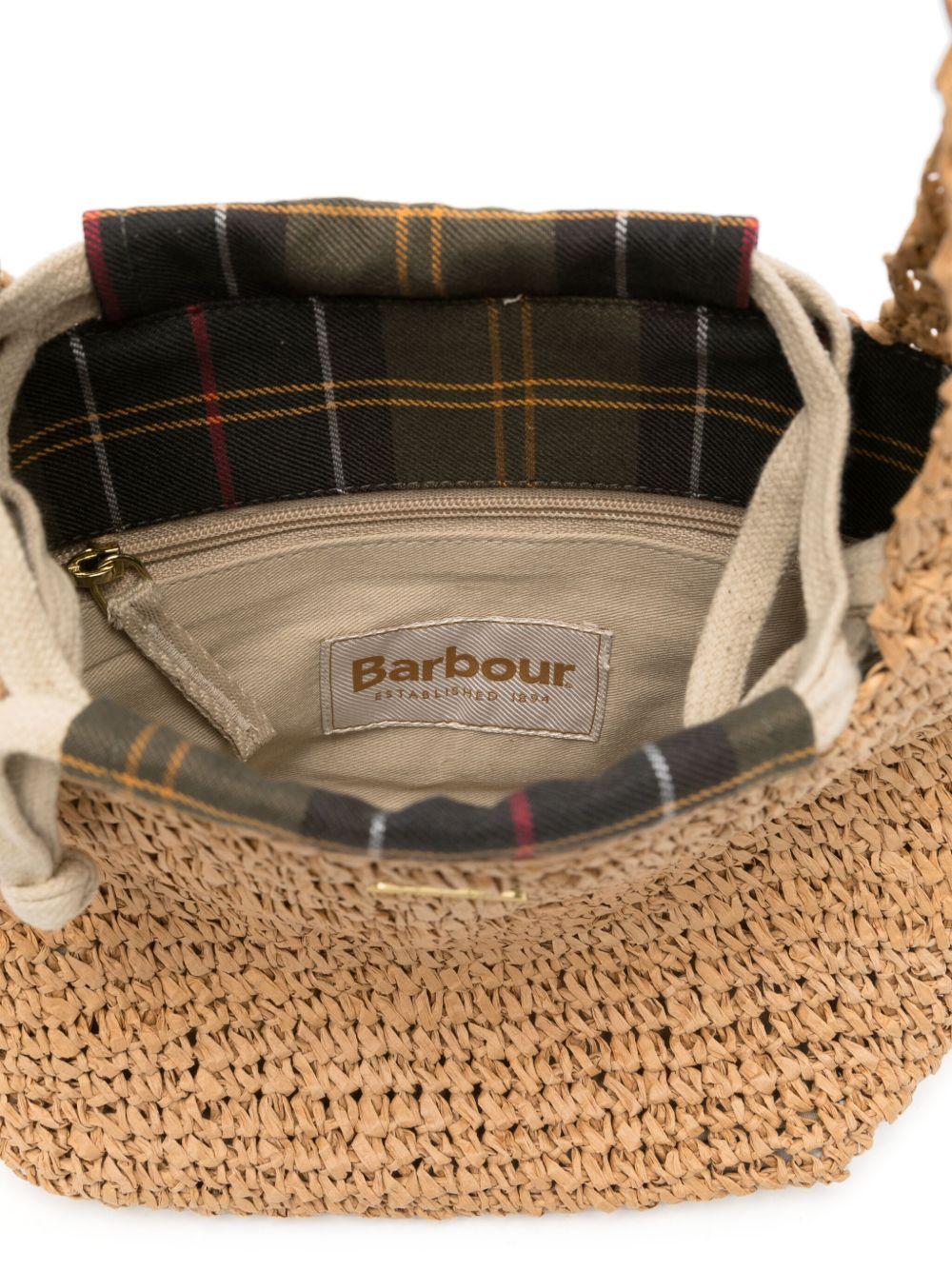 BARBOUR Borsa a spalla Lily in rafia beige