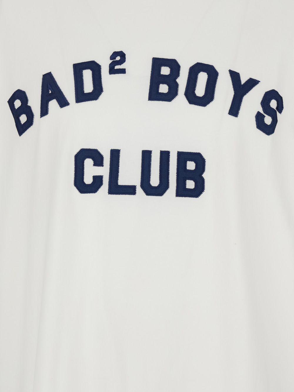 DSQUARED2 T-shirt bianca con stampa e applicazione