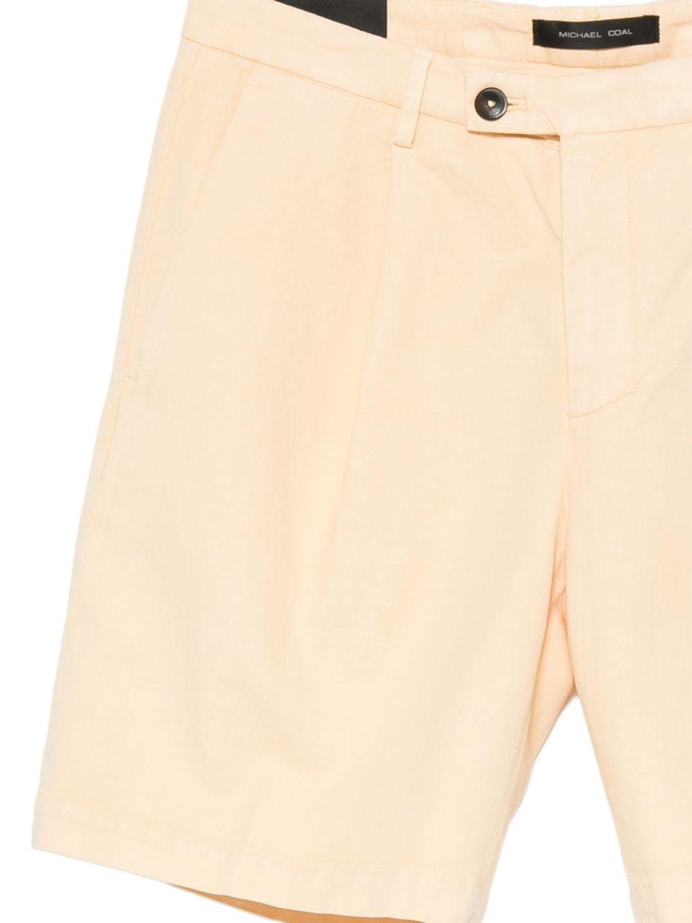 MICHAEL COAL Pantaloni corti giallo burro con tasche