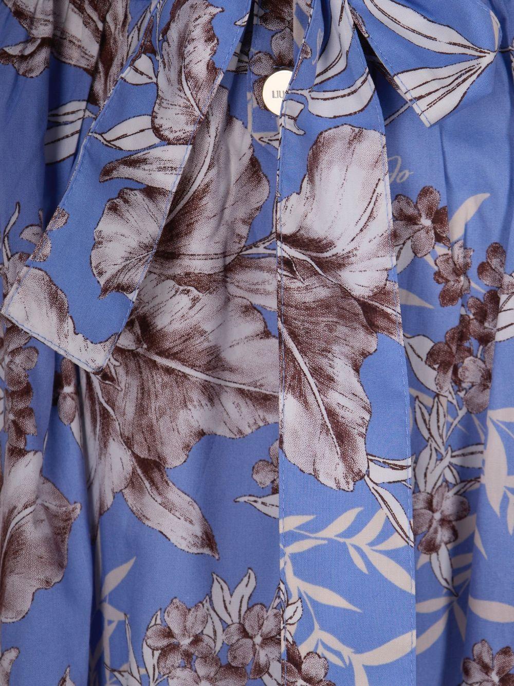 LIUJO Abito lungo bluette con stampa floreale