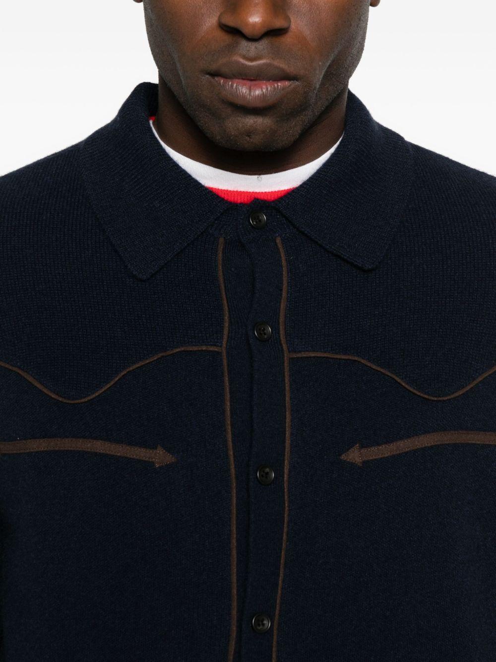 GUEST IN RESIDENCE Camicia in cashmere blu