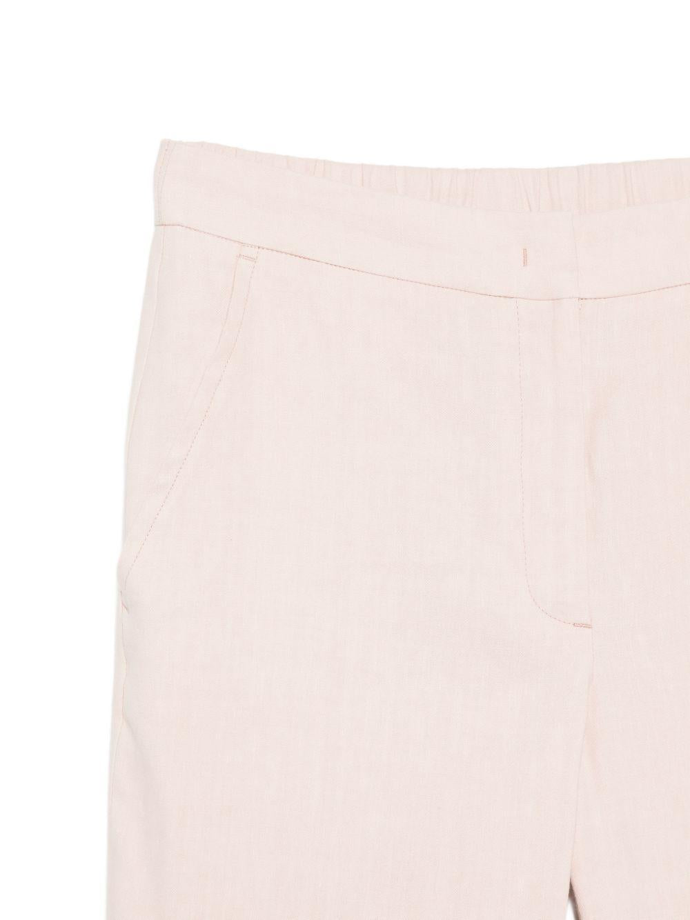 SEVENTY Pantaloni in lino e cotone rosa casual