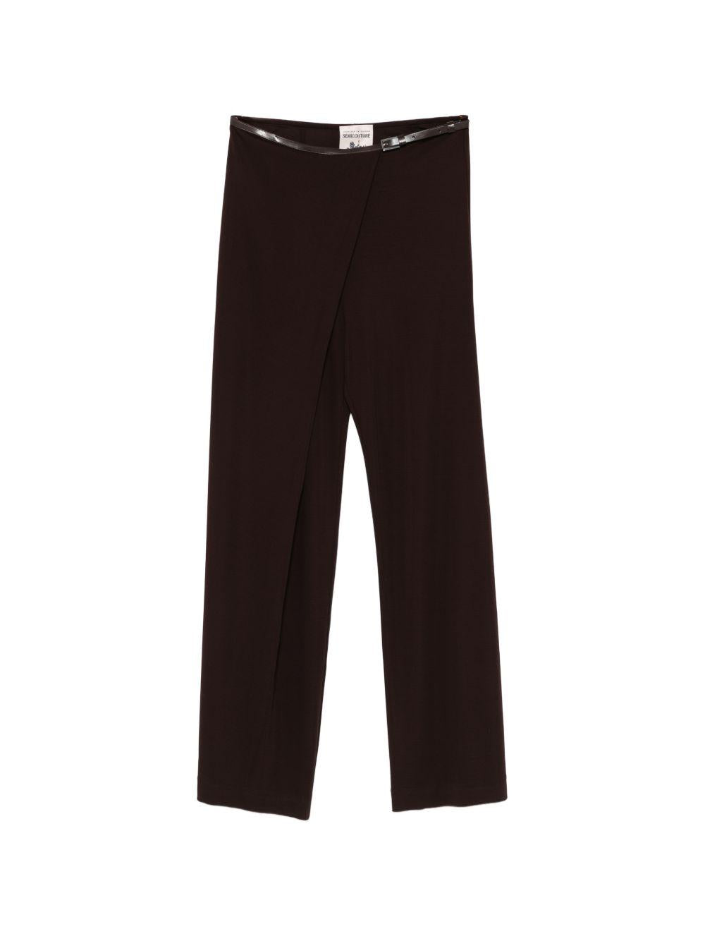 SEMICOUTURE Pantaloni marroni casual