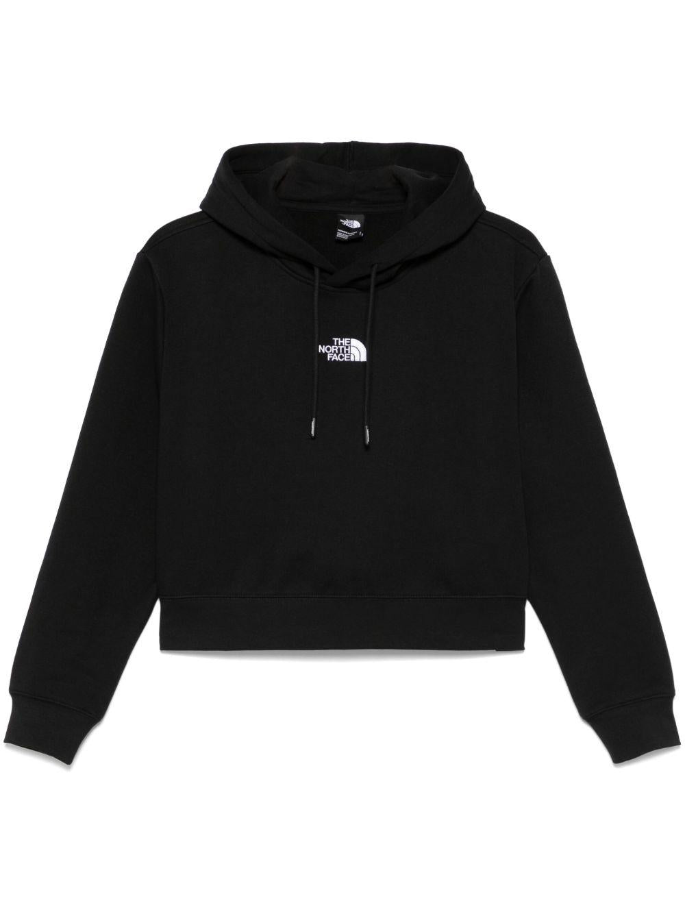 THE NORTH FACE Felpa in jersey di cotone misto nero