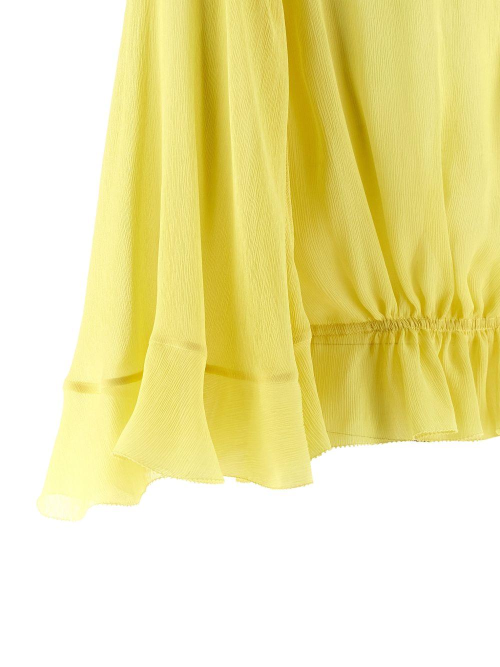 ALBERTA FERRETTI Blusa con scollo a V gialla